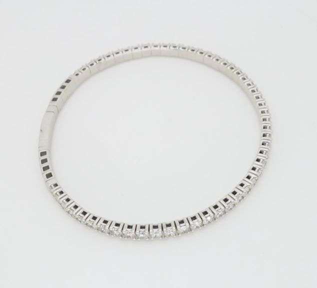 Earth Mined Diamond Flex Bangle Bracelet