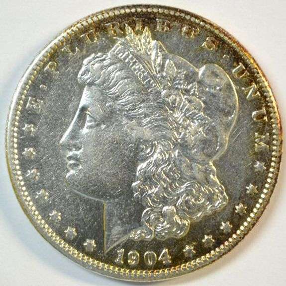 Rare key date 1904-S Morgan Silver Dollar in AU/Unc, cleaned