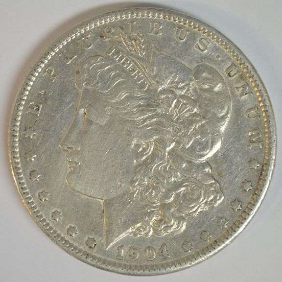 Better date 1904-P Morgan Silver Dollar in nice AU condition
