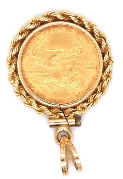 In Demand 1993 $5 Gold Piece Coin Pendant