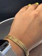 Vintage Italian-Style 14k Gold 6-Row Woven Articulated Bracelet (26.5g)