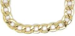 14kt Yellow gold Curb link chain bracelet