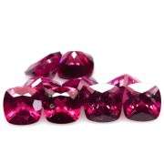 Outstanding 6.24ct set of cushion cut Rhodolite Garnets! Untreated!