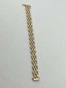 925 Gold tone Sterling Silver Ross- Simons Style With CZ Accent Bracelet