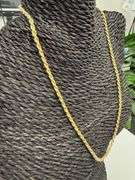 Gold Plated Sterling Silver Diamond-Cut Rope Chain 3.5mm Solid 925 Italy Necklace 20"