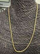 Italian Sterling Silver 2mm Rope Chain Gold Plated Diamond Cut 925 Italy 18"