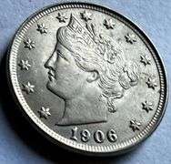 1906 Unc V Nickel
