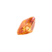 Huge 7 Ct VVS1 Vivid Amber Gold Asscher Cut Fire Moissanite Solitaire