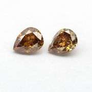 UNTREATED .26 carat set of Chocolate Diamonds!