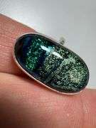 Sterling Silver 925 One of a Kind Dichroic Glass Ring Size 8.5