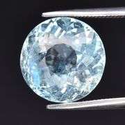 Tightly faceted 5.46ct baby blue Aquamarine