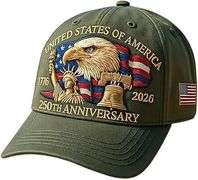 3 United States 250th Anniversary Hat Bald Eagle