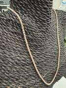 Sterling Silver Rose Gold Plated Prism Diamond-Cut Round Box Chain 2.5mm 925 Italy 18"