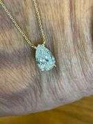 I.G.I CERTIFIED 4.00 CARATS LAB GROWN DIAMOND NECKLACE14K YELLOW GOLD