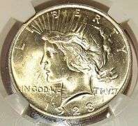 1923 MS 65 Peace Dollar NGC Holdered