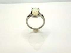 Amazing 5.75 Ct Simulated Color Play Rainbow Opal Ring