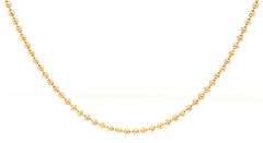 18kt Yellow gold beaded chain necklace
