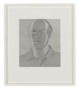 Rare Alex Katz Portrait Signed Aquatint From Give Me Tomorrow Suite Edition of 40, 1984
