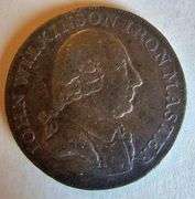 1791 John Wilkinson Ironworks Copper Half Penny Token