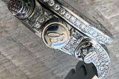 Investment! Showstopper Breitling Super Avenger II Iced Out Custom Made Diamond Watch
