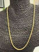 Gold Plated Sterling Silver Diamond-Cut Rope Chain 3.5mm Solid 925 Italy Necklace 20"