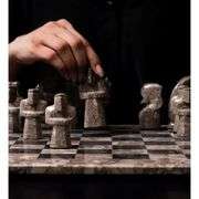 Handmade Marble Chess Set with Storage Box