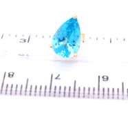 14kt Yellow gold pear shaped quartz stud earrings