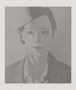 Rare Alex Katz Portrait Signed Aquatint From Give Me Tomorrow Suite Edition of 40, 1984
