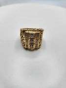 Very Nice hand made 14K gold Men's diamond ring
