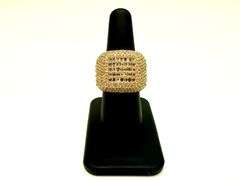 Men's Dynamic 14 Kt Yellow Gold Plate 5.85 Cttw Simulated Diamond Ring