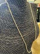 Gold Plated Sterling Silver Popcorn Roc Chain 2.2mm 925 2-Tone Criss Cross Necklace 22"