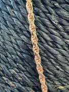 Rose Gold Plated Sterling Silver Diamond-Cut Rope Chain 4mm Solid 925 Italy Necklace 20"