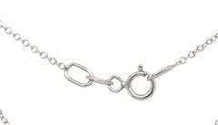 14kt White gold 1.25ctw diamond cluster pendant on chain
