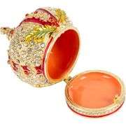 Enameled Royal Crown with Rhinestones Trinket Box