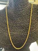 Gold Plated Sterling Silver Diamond-Cut Rope Chain 3.5mm Solid 925 Italy Necklace 22"