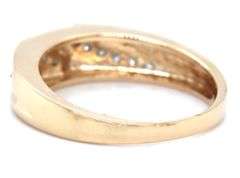 14kt Yellow gold 0.30ctw channel set diamond bypass ring