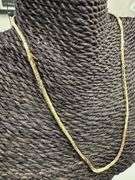 Gold Plated 925 Sterling Silver 2mm Cardano Box Chain Link Italy Necklace 18"