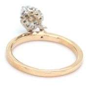 14kt Yellow gold 0.35ctw diamond halo fancy ring