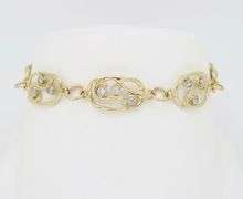 Custom Made Diamond Bracelet in 14k Yellow Gold