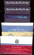 7 Different US Proof & Mint Sets in Original Packaging w/CoA: 1991-1998