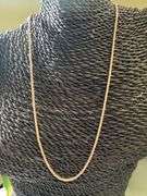 Rose Gold Plated Sterling Silver Popcorn Roc Chain 2.2mm 925 2-Tone Criss Cross Necklace 22"