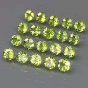 Round cut! Untreated! Matched! 5.94ct Peridot set!