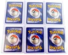 6 Pokémon 2002 Shadowless Trade Cards