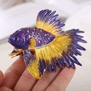 Crowntail Fish Trinket Box Hand Painted