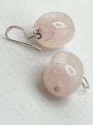 925 Sterling Silver Pink Quartz Danfle earrings