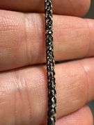 Sterling Silver Black Rhodium Plated Prism Diamond-Cut Franco Chain 2.5mm 925 Italy 18"