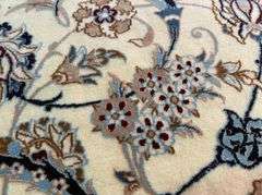 Fine Authentic Persian Silk&Wool Nain 10x13