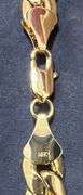 Huge 46.7 Gram Yellow Gold Plated Cuban Link Bracelet