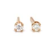 14kt Yellow gold 0.08ctw diamond stud earrings