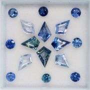 Pre-designed! 2.91ct set of blue Ceylon Sapphires! Heated only!